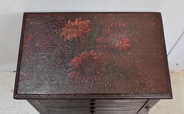 Small Chest of Drawers in Pine and Cracked Varnish, 1920s-RVK-1438366