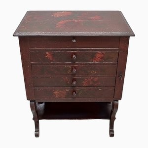 Small Chest of Drawers in Pine and Cracked Varnish, 1920s-RVK-1438366