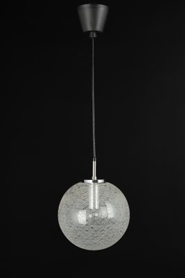 Small Chrome and Glass Ball Pendants from Limburg, Germany, 1970s-UGR-1377970