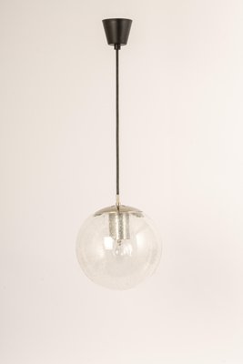 Small Chrome Pendant With Clear Glass Ball from Limburg, Germany, 1970s-UGR-1172954