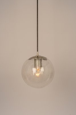 Small Chrome Pendant With Clear Glass Ball from Limburg, Germany, 1970s-UGR-1172954