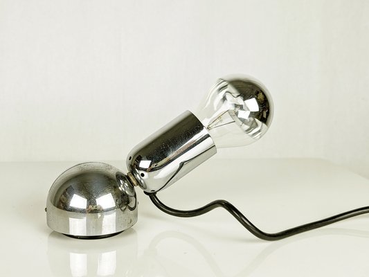 Small Chrome-Plated Metal Pollux Table Lamp by Ingo Maurer for M Design, 1960s-RD-1705668