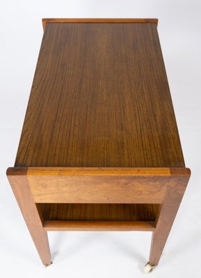 Small Danish Side Table with Drawer in Teak, 1960s-UY-852196