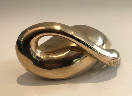 Small Decorative Brass Duck in Brass, 1970s-BA-1470308