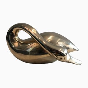 Small Decorative Brass Duck in Brass, 1970s-BA-1470308