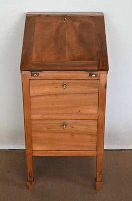 Small Directoire Style Scriban Desk Cabinet in Walnut, Early 20th Century-RVK-1410727