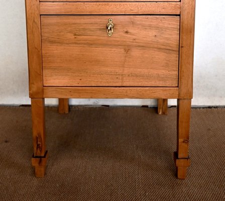 Small Directoire Style Scriban Desk Cabinet in Walnut, Early 20th Century-RVK-1410727