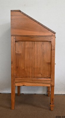 Small Directoire Style Scriban Desk Cabinet in Walnut, Early 20th Century-RVK-1410727