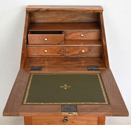 Small Directoire Style Scriban Desk Cabinet in Walnut, Early 20th Century-RVK-1410727