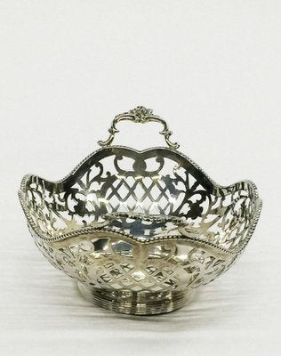 Small Dutch Silver Bonbon Basket by J. Krins, Schoonhoven, 1962-UCH-1224573