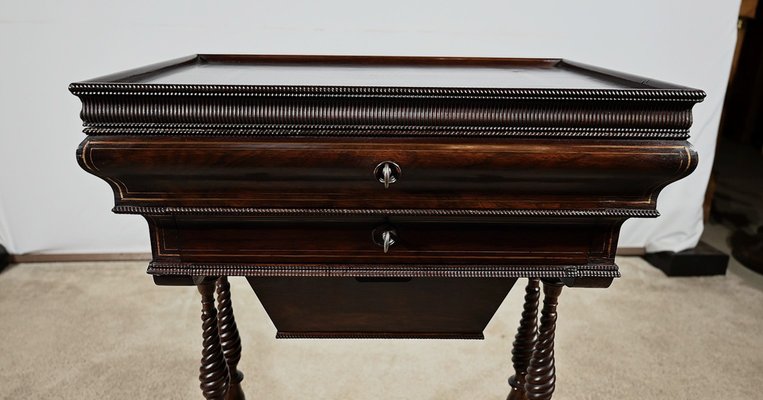 Small Early 19th Century Restoration Hairdresser Table in Rosewood-RVK-1787506