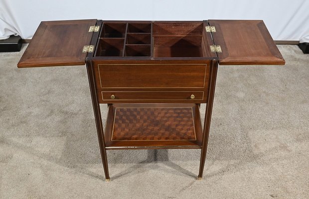 Small Early 20th Century Directory Mahogany Living Room Table, 1890s-RVK-1818516