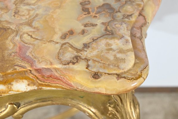 Small End of 19th Century Louis XV Medium Table in Gilded Wood-RVK-1817795