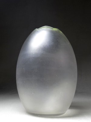 Small End of the 19th Century Egg Vase with Hand-Enameled Frosted Glass in the style of Legras-GRD-2035987