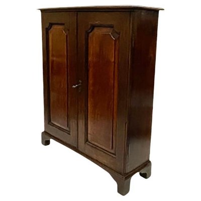 Small English 2 Doors Oak Wall Cupboard, 1820s-UCH-1308885