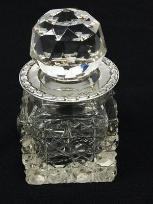 Small English Crystal & Silver Scent Bottle from Boots Pure Drug Company, 1908-UCH-1224699