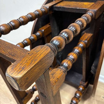 Small English Folding Table in Oak, 1890s-ALF-2033612