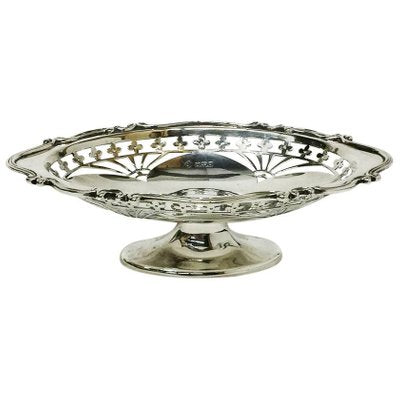 Small English Silver Basket from Martin, Hall & Co. Sheffield, 1910-UCH-1224862