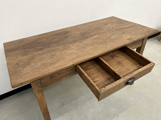 Small French Farm Dining Table in Walnut, 1920s-WKI-1748868