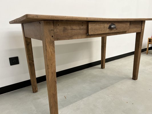 Small French Farm Dining Table in Walnut, 1920s-WKI-1748868