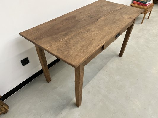 Small French Farm Dining Table in Walnut, 1920s-WKI-1748868