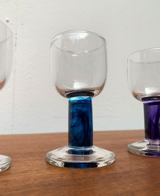 Small German Design Glasses by Regina Kaufmann for Glashagen Hütte, Set of 4-UAH-1189839