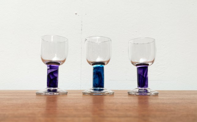 Small German Design Glasses by Regina Kaufmann for Glashagen Hütte, Set of 4-UAH-1189839