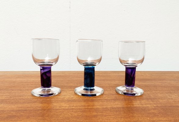 Small German Design Glasses by Regina Kaufmann for Glashagen Hütte, Set of 4-UAH-1189839