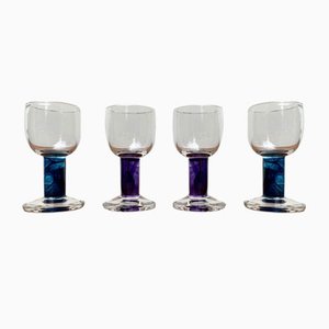 Small German Design Glasses by Regina Kaufmann for Glashagen Hütte, Set of 4-UAH-1189839