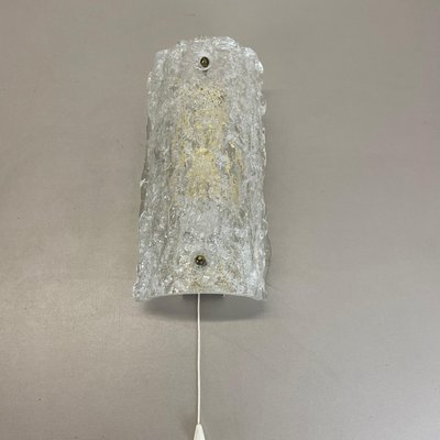 Small German Ice Glass Wall Light, 1970s-QZ-1727013