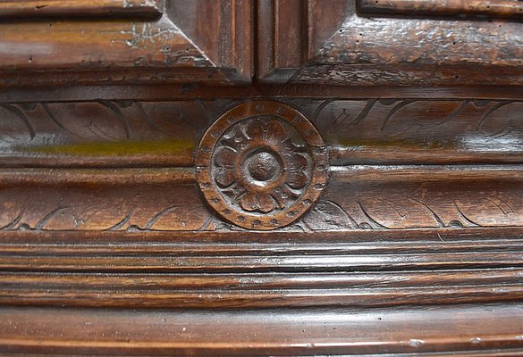 Small Gothic Walnut 2-Part Buffet, 19th Century-RVK-1422963