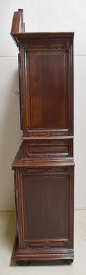 Small Gothic Walnut 2-Part Buffet, 19th Century-RVK-1422963