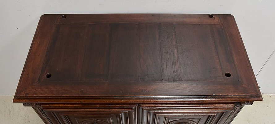 Small Gothic Walnut 2-Part Buffet, 19th Century-RVK-1422963