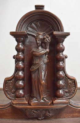 Small Gothic Walnut 2-Part Buffet, 19th Century-RVK-1422963