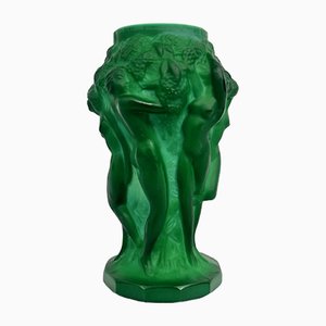 Small Grape Vase in Jade Glass attributed to František Pazourek, 1990s-ZCY-1375424