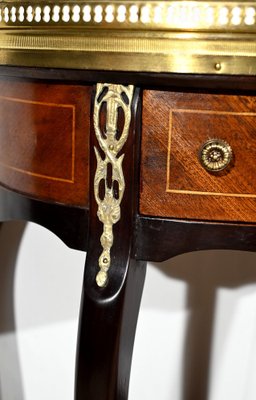 Small Half-Moon Console Table in Mahogany, 1890s-RVK-1771076