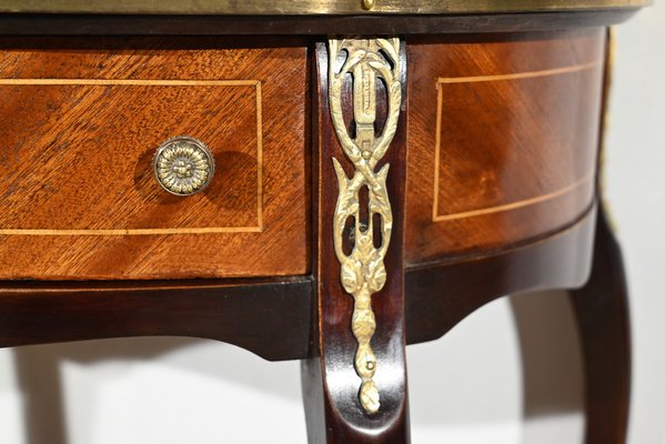 Small Half-Moon Console Table in Mahogany, 1890s-RVK-1771076