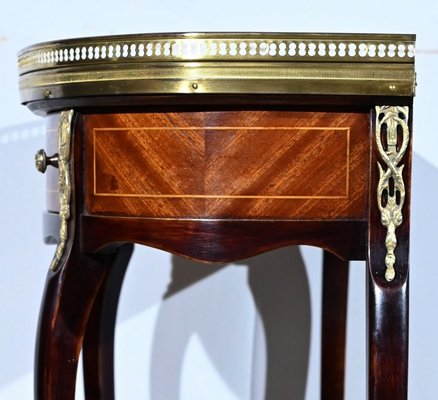 Small Half-Moon Console Table in Mahogany, 1890s-RVK-1771076