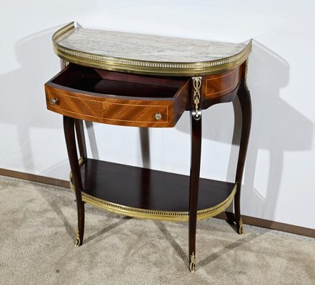 Small Half-Moon Console Table in Mahogany, 1890s-RVK-1771076