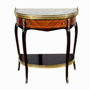 Small Half-Moon Console Table in Mahogany, 1890s-RVK-1771076