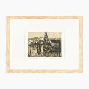 Small Harbor Basin, Etching on Paper, Framed-GPP-1091655