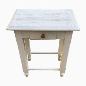 Small Hungarian White Side Table, 1920s-OXJ-1705052