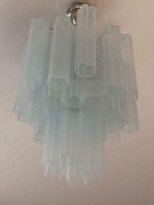 Small Ice blue Murano Glass Tubular Chandelier-ARN-1104818