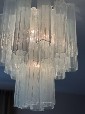 Small Ice blue Murano Glass Tubular Chandelier-ARN-1104818