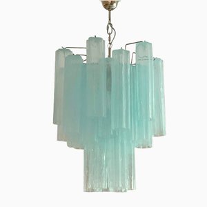 Small Ice blue Murano Glass Tubular Chandelier-ARN-1104818