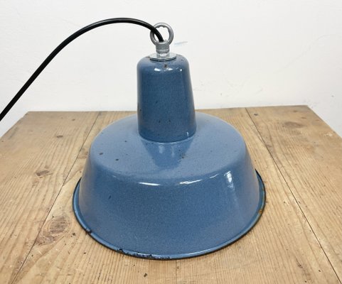 Small Industrial Enamel Pendant Lamp, 1960s-CGF-1408518