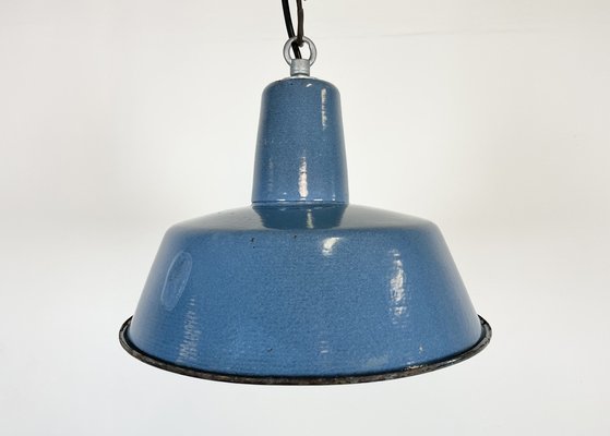 Small Industrial Enamel Pendant Lamp, 1960s-CGF-1408518