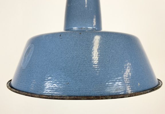 Small Industrial Enamel Pendant Lamp, 1960s-CGF-1408518