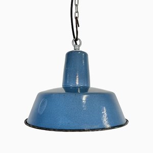 Small Industrial Enamel Pendant Lamp, 1960s-CGF-1408518