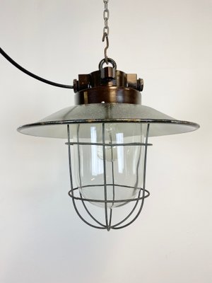 Small Industrial Factory Ceiling Lamp, 1960s-CGF-847166